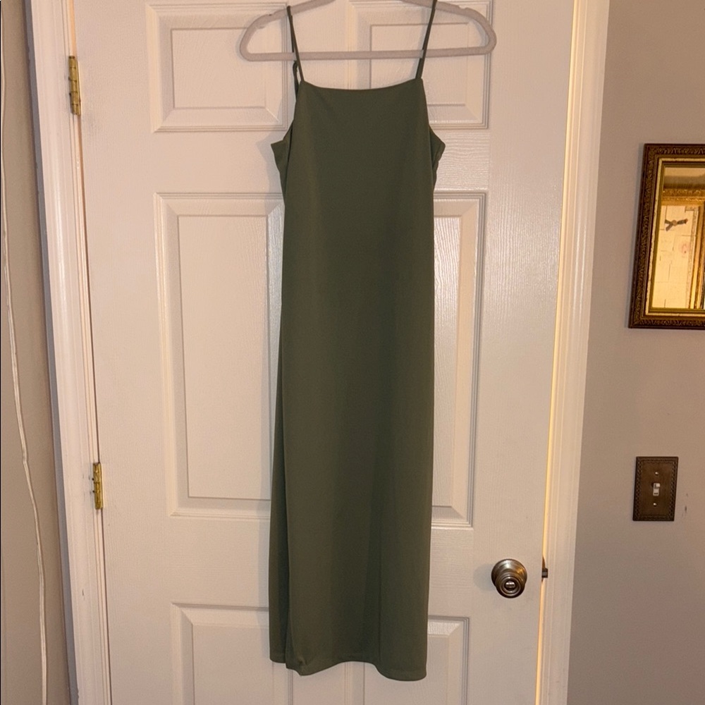 Elegant Green Slip Dress